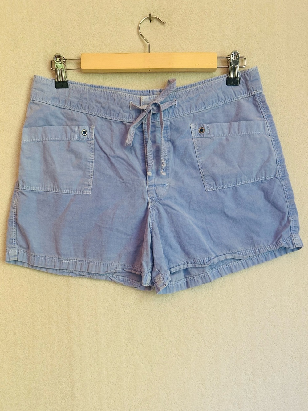 fresh produce Light Blue Drawstring Pocket Athletic Shorts Sz S